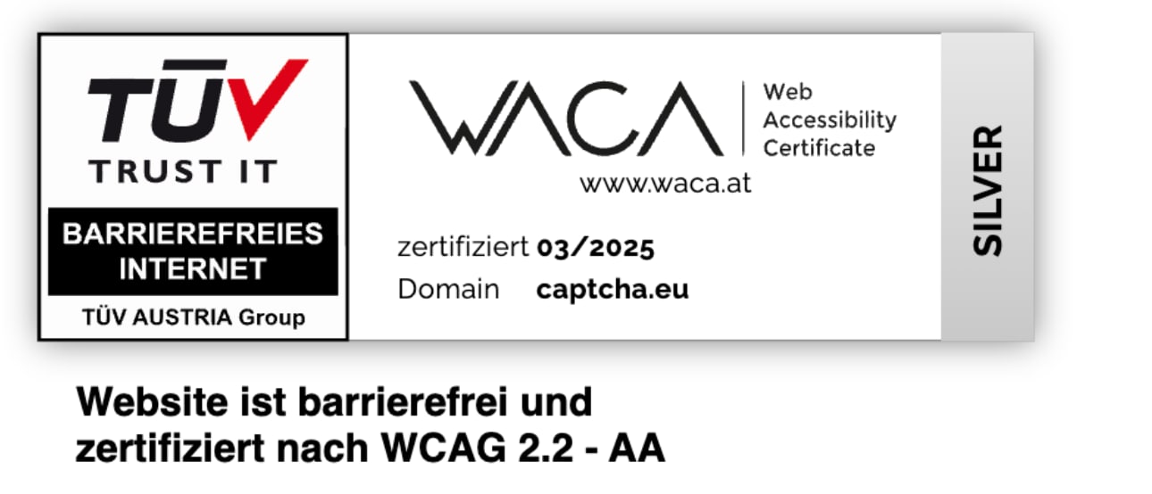 CAPTCHA.eu Achieves WACA Silver Certification: Setting New Standards in Accessible Digital Security